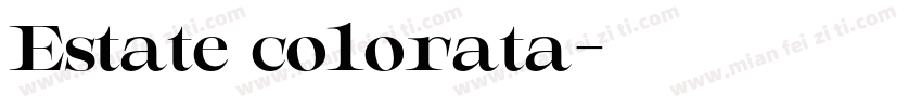 Estate colorata字体转换